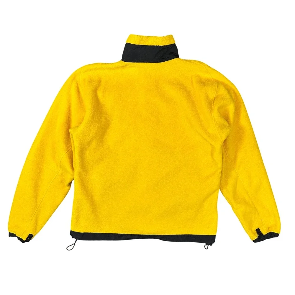 The North Face Denali Fleece Jacket Mens Small Yellow Black Full Zip Pit Zips